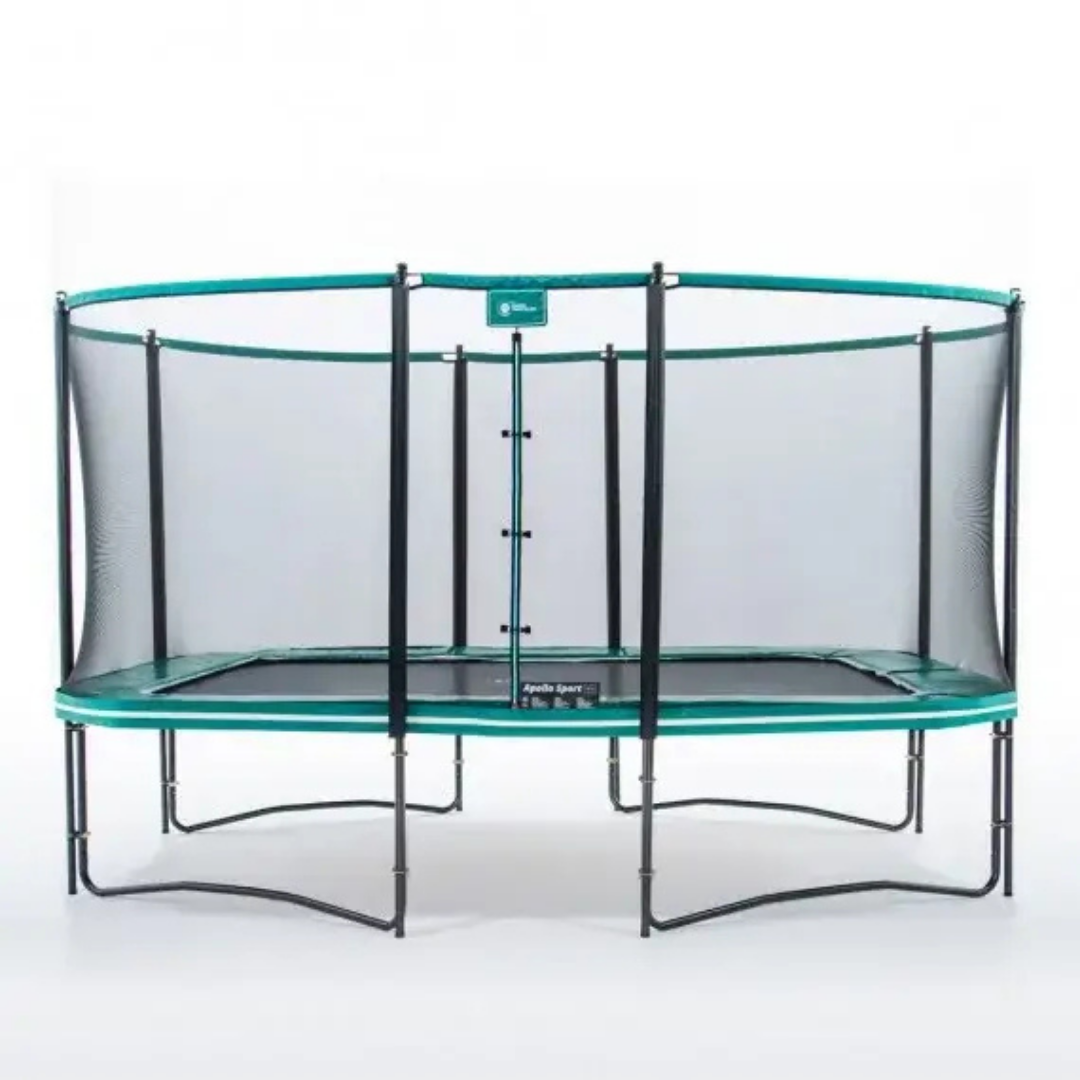 Trampolín rectangular de 400 cm con red de seguridad 