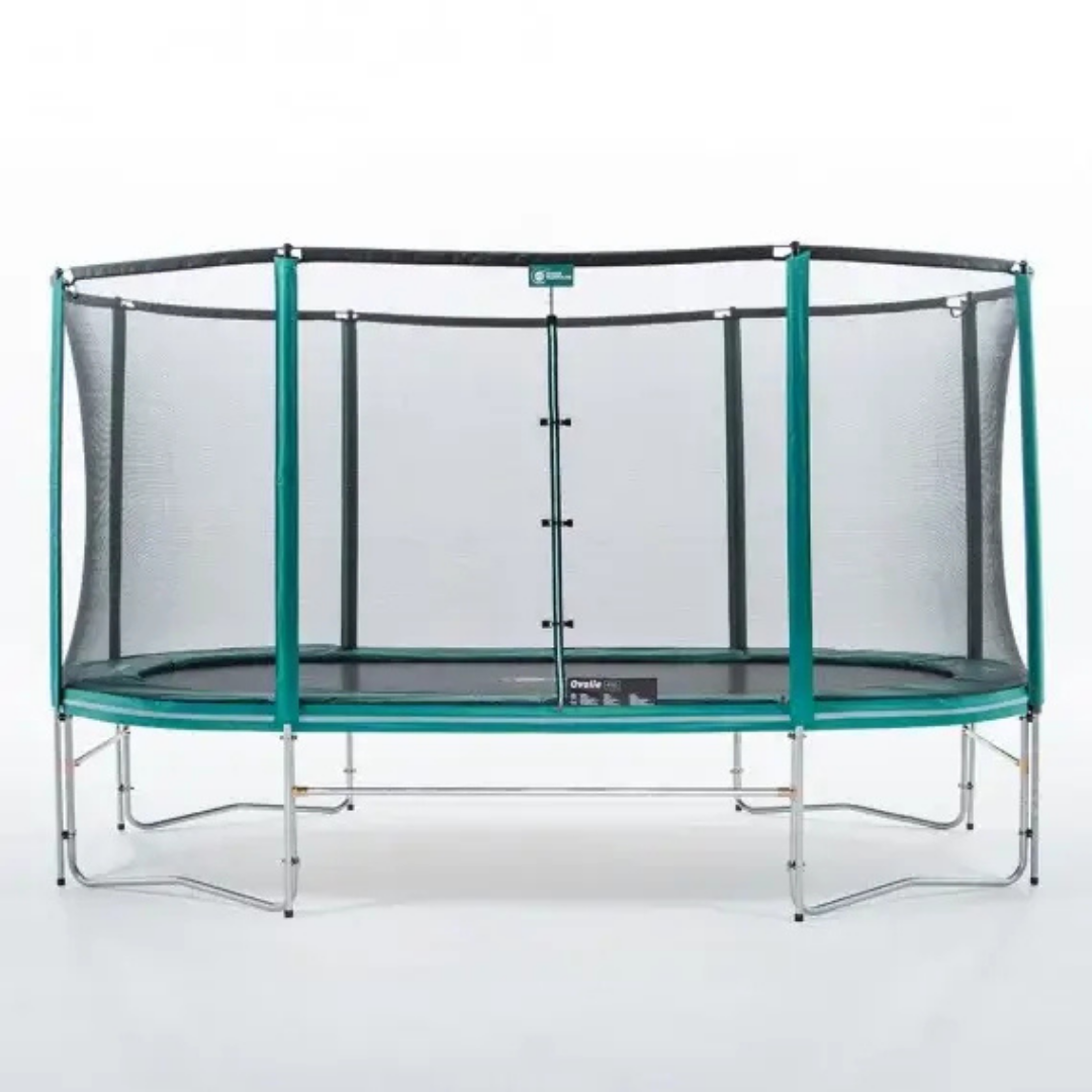 Trampolín ovalado de 490 cm con red de seguridad 