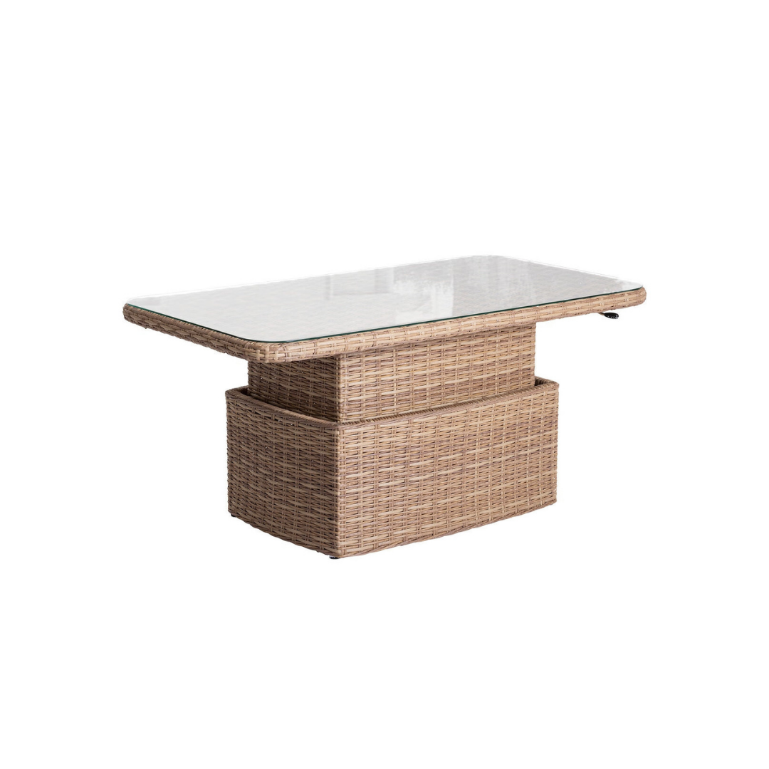 Mesa de centro de jardín rectangular elevable - Muebles de jardín BORA