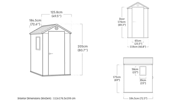 Caseta de jardín DARWIN - 2m²