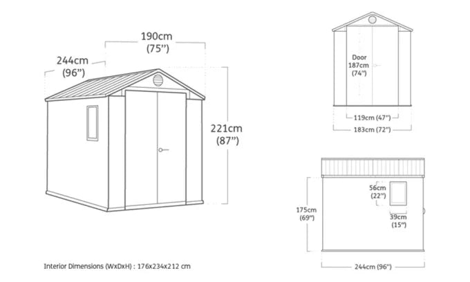 Caseta de jardín DARWIN - 4,5 m²