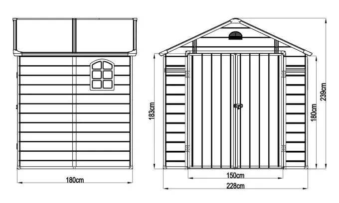 Caseta de jardín CHESTER - 4,10 m²