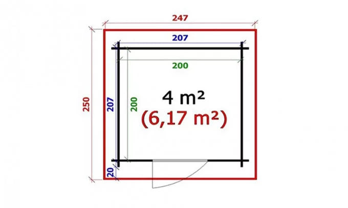 Caseta de jardín WORKER 1 de 34 mm - 4 m² interior