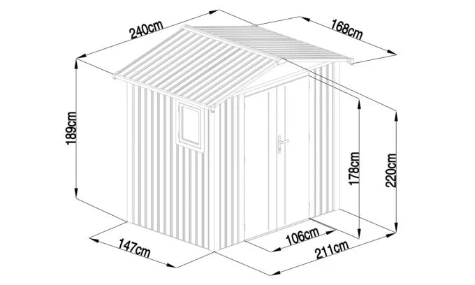 Caseta de jardín Amy A - 3,10 m²