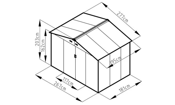 Refugio metálico ARCHER C - 5,40 m²