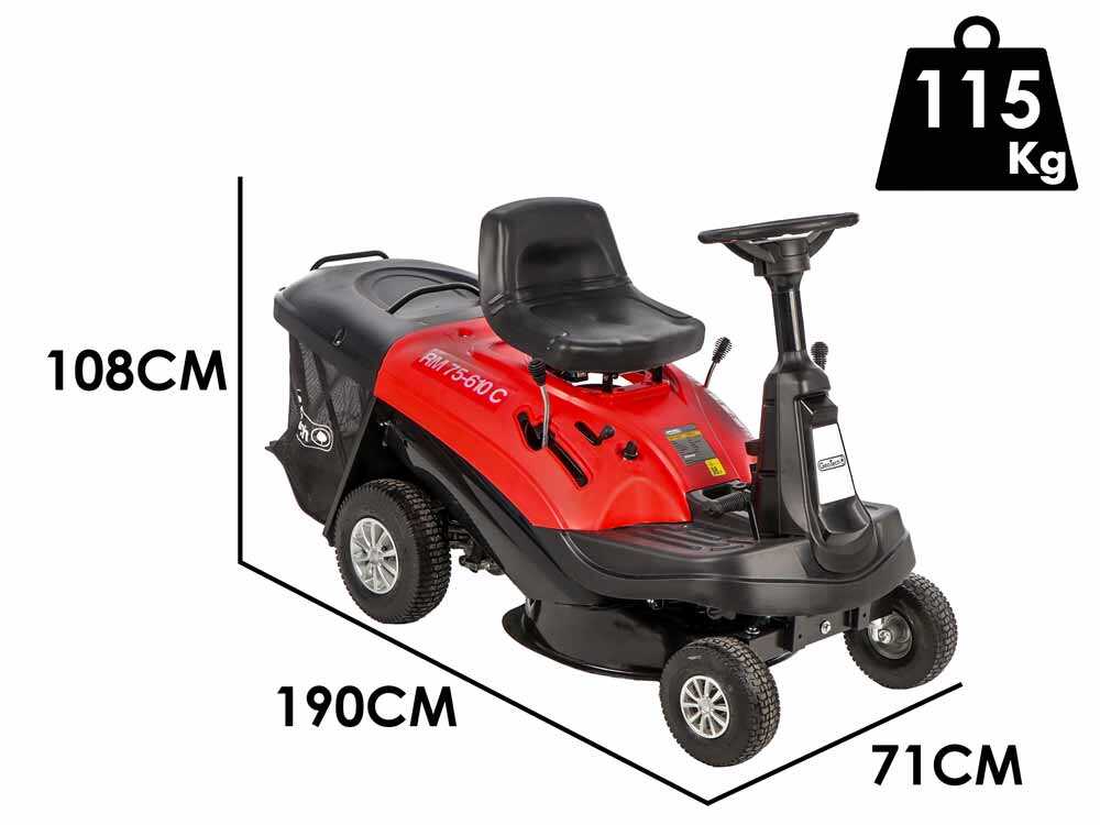 Cortadora de césped con asiento Geotech RM 75-610 C